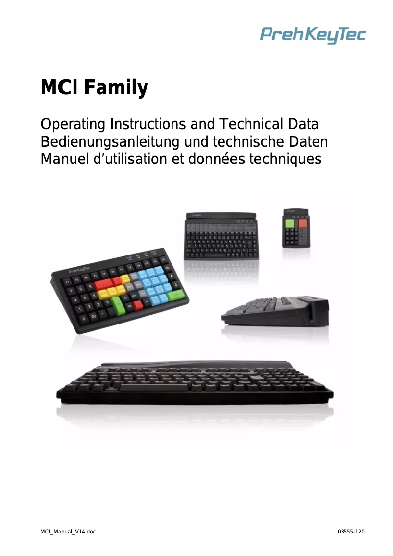 Image de la première page du manuel de l'appareil MCI 3100