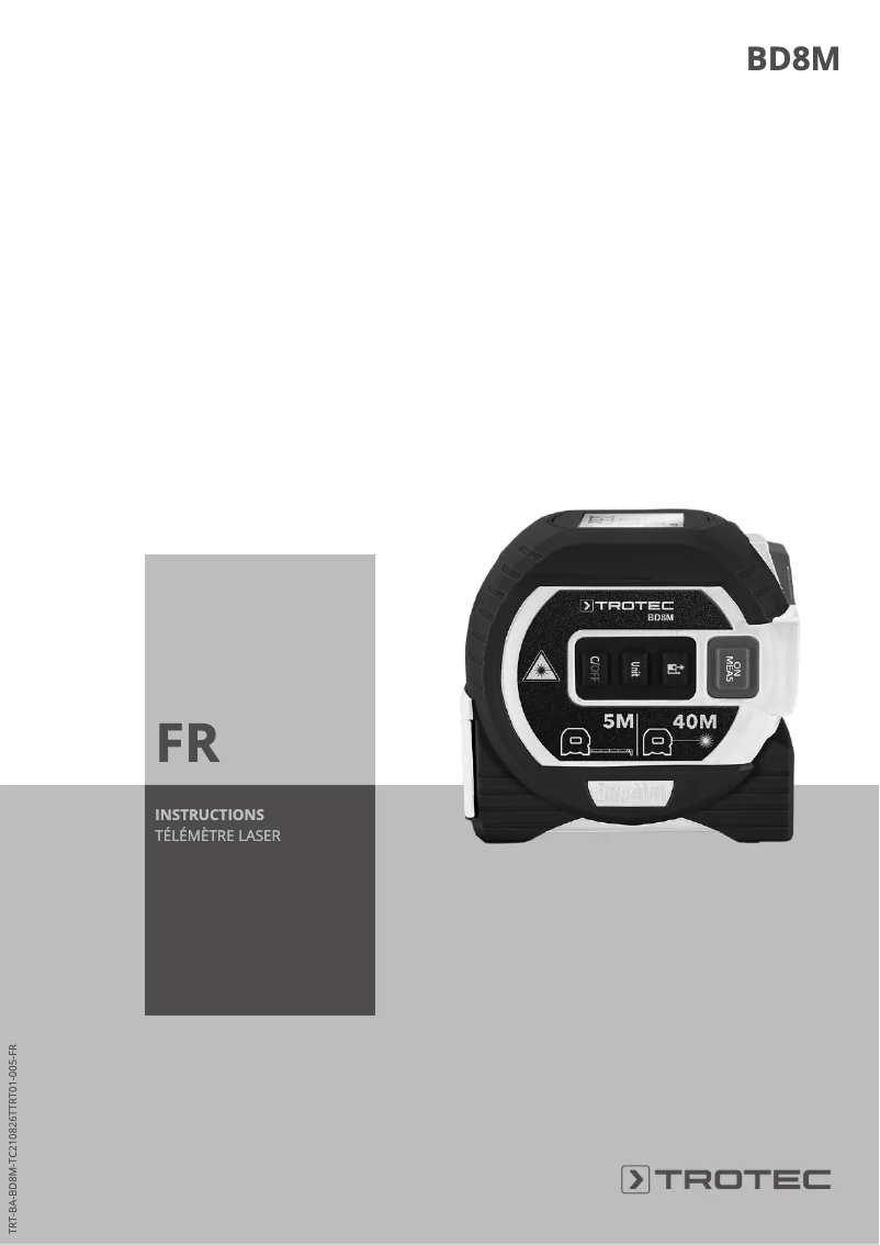 Page n°1 - Manuel utilisateur Trotec BD8M
