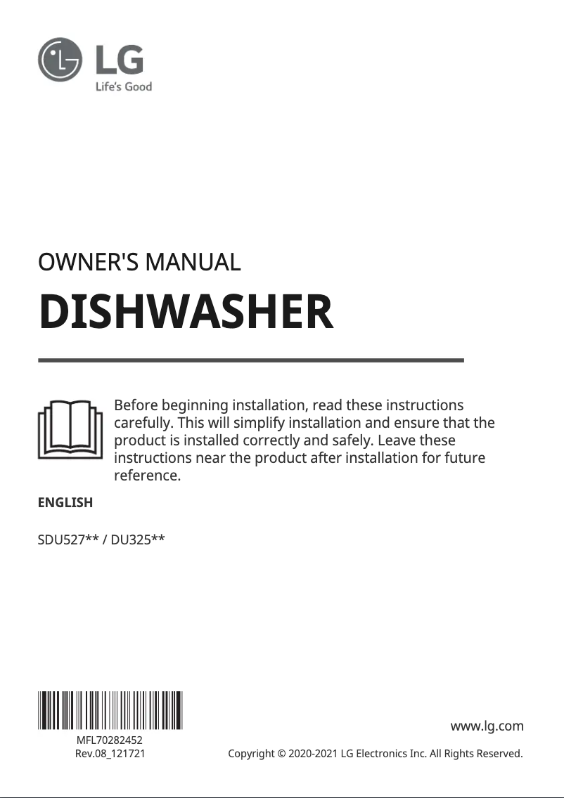 Page 1 de la notice Manuel utilisateur LG SDU527HW