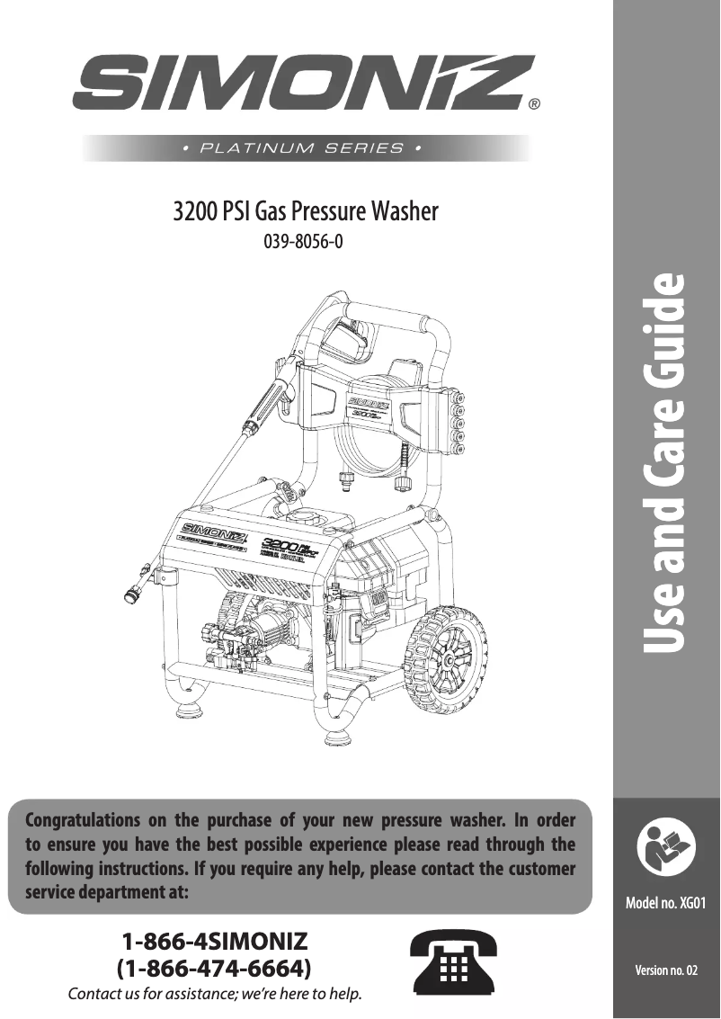 Página 1 del manual Manual de usuario Simoniz 039-8056-0