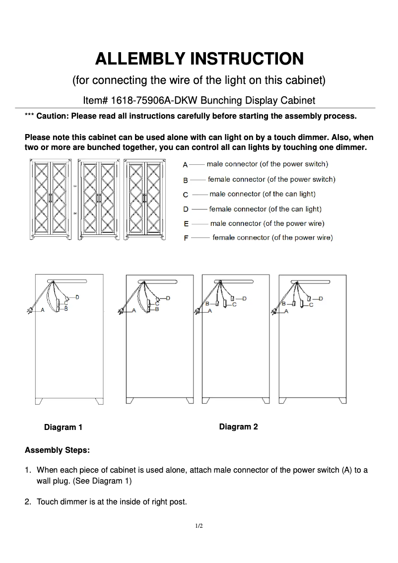 Page n°1 - Manuel utilisateur Hooker 1618-75906A-DKW