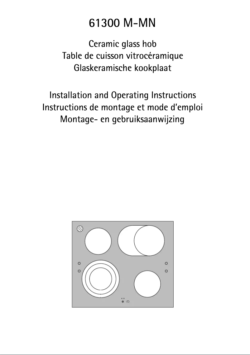Page n°1 - Manuel utilisateur AEG-Electrolux 61300 M-MN