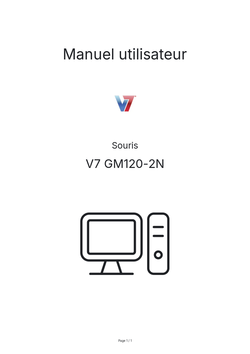 Page n°1 - Manuel utilisateur V7 GM120-2N