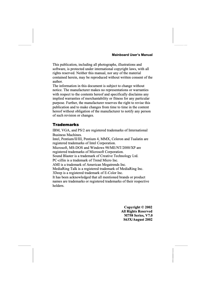 Page 1 de la notice Manuel utilisateur ECS P6STMT2