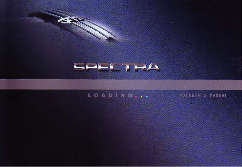 Image de la première page du manuel de l'appareil Spectra (2005)