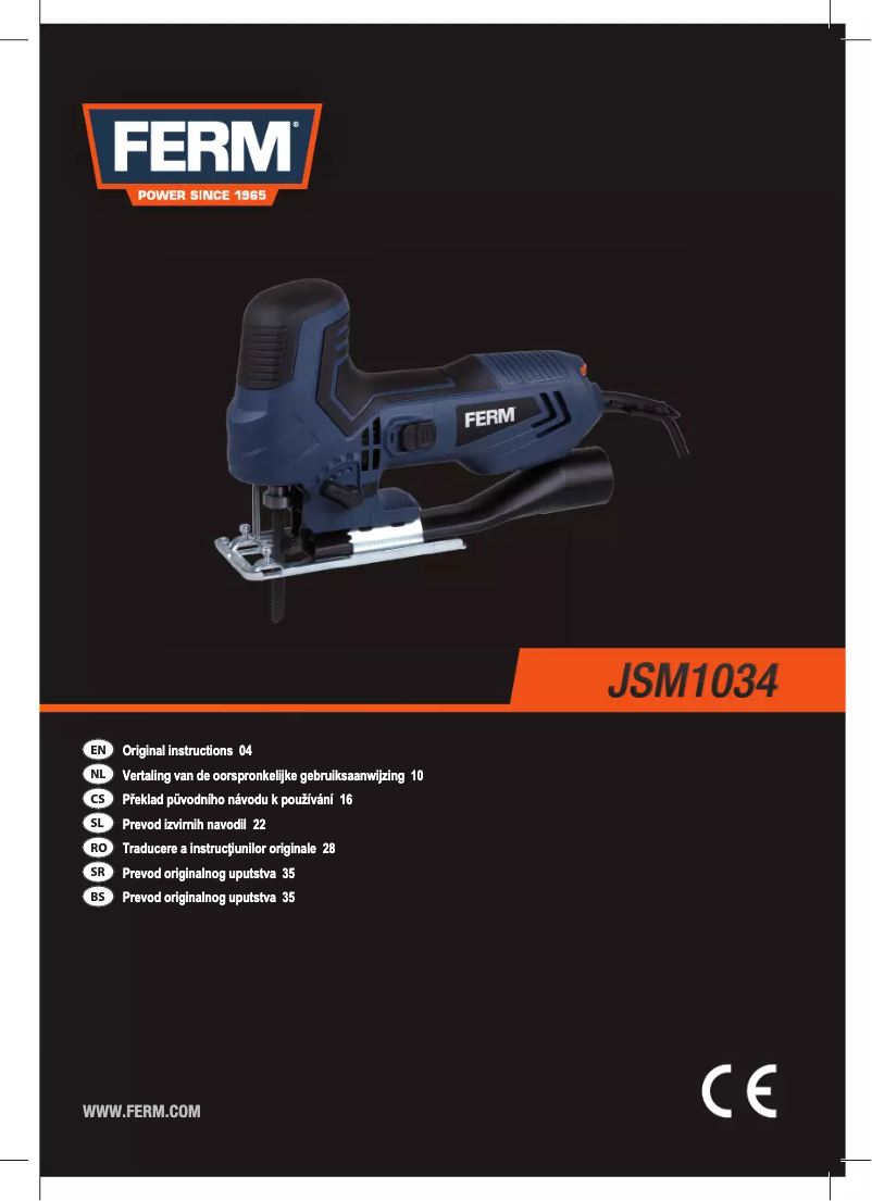 Image de la première page du manuel de l'appareil JSM1034