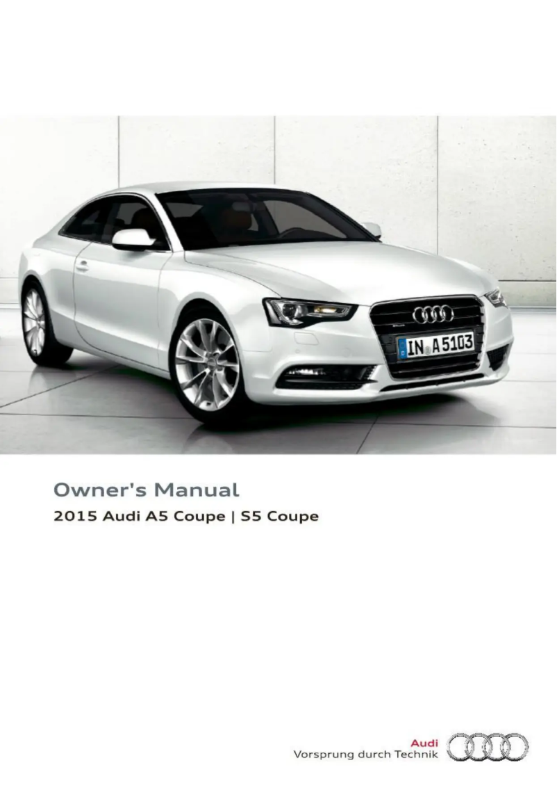Page 1 de la notice Manuel utilisateur Audi A5 (2016)