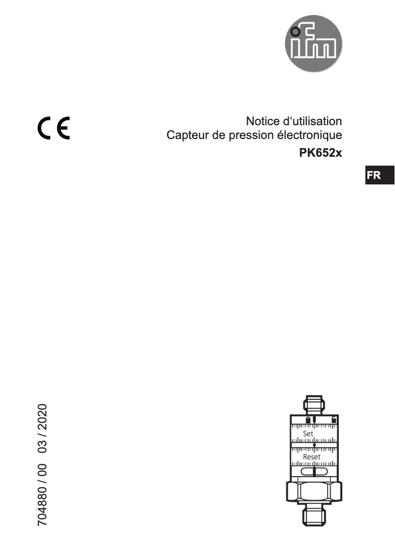 Page n°1 - Manuel utilisateur IFM PK6522