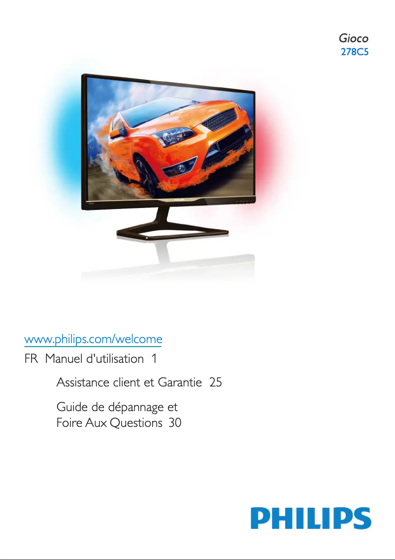 Image de la première page du manuel de l'appareil Brilliance 278C5QHGSN