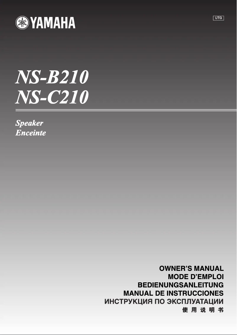 Page 1 de la notice Manuel utilisateur Yamaha NS-B210