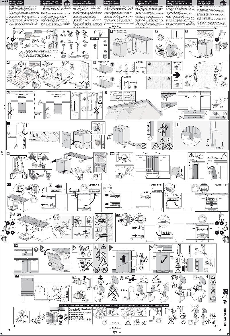 Page n°1 - Guide d'installation AEG F76SV708P