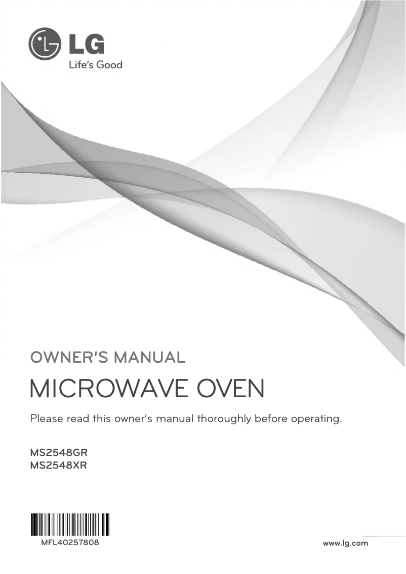 Page 1 de la notice Manuel utilisateur LG MS2548GR