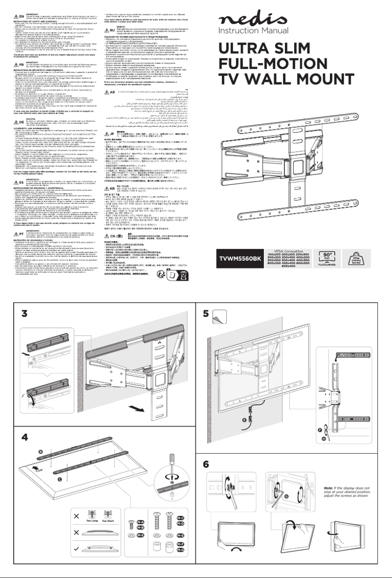 Page n°1 - Manuel utilisateur Nedis TVWM5560BK