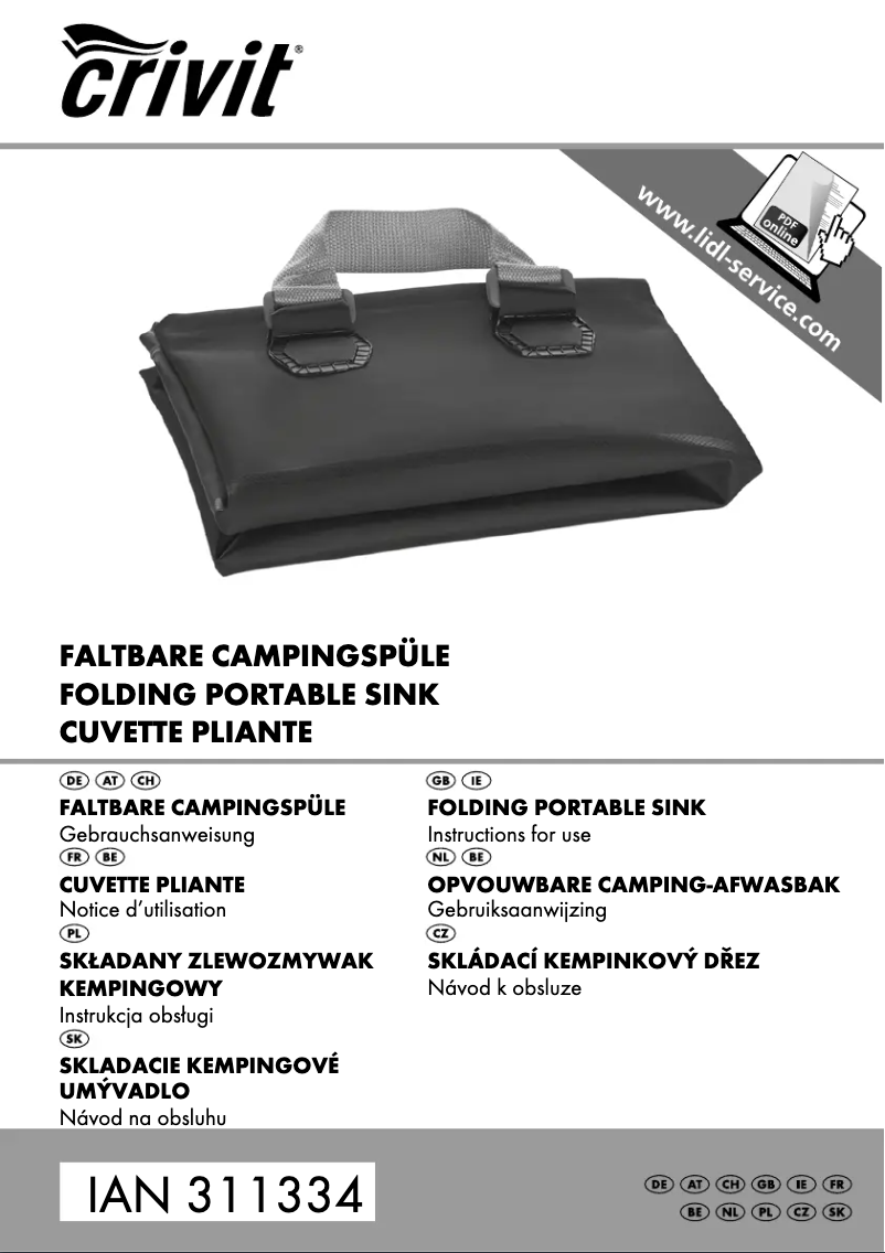 Page n°1 - Manuel utilisateur Crivit IAN 311334