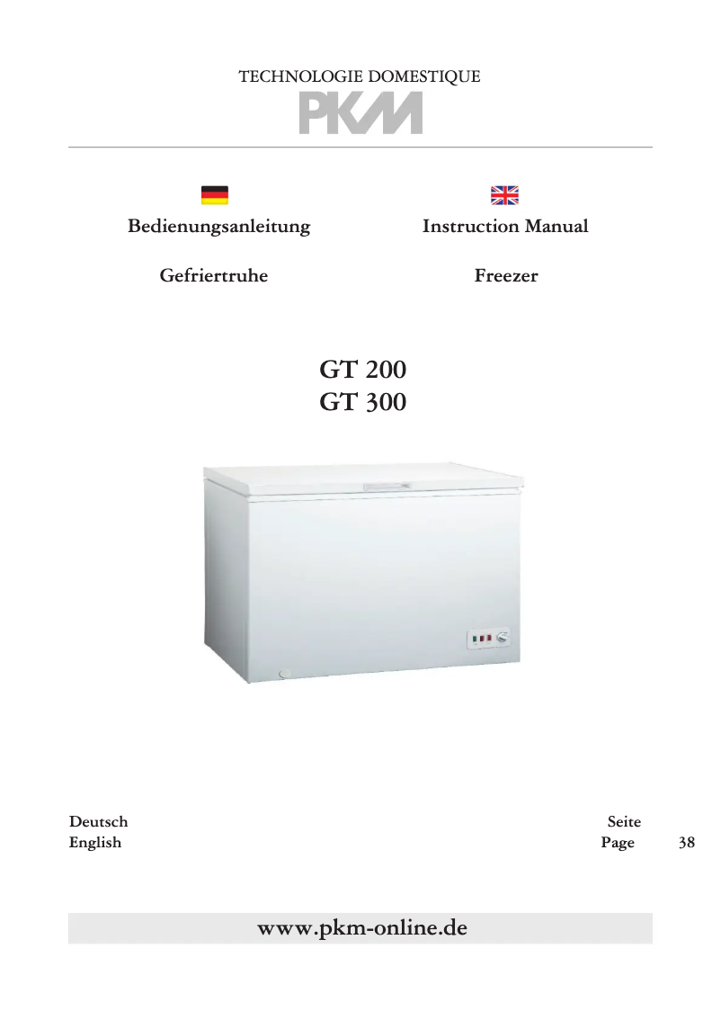 Page 1 of the manual User Manual PKM GT 200