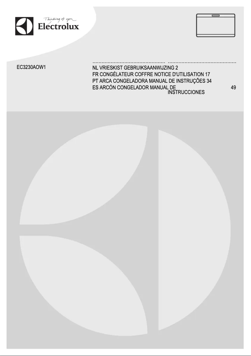 Image de la première page du manuel de l'appareil EC3230AOW