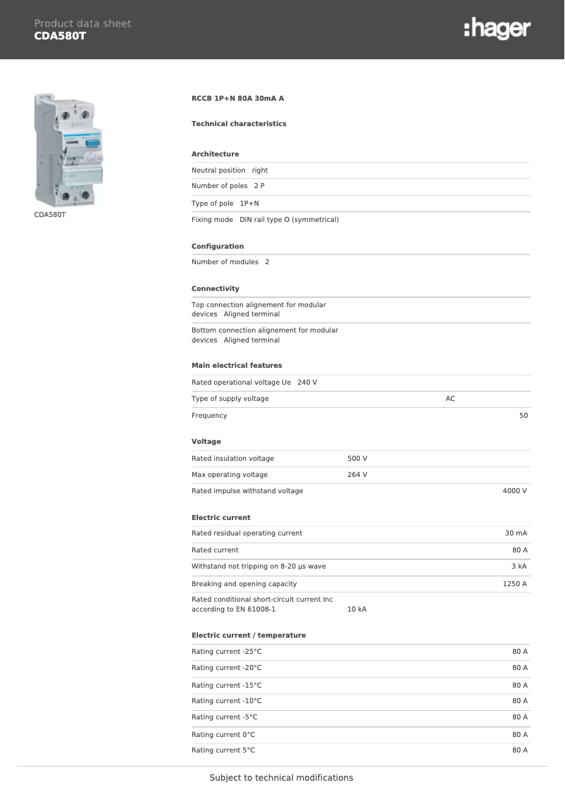 Image de la première page du manuel de l'appareil CDA580T