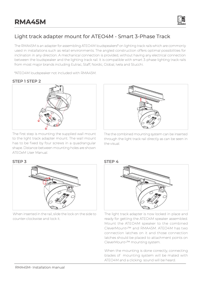Image de la première page du manuel de l'appareil RMA45M