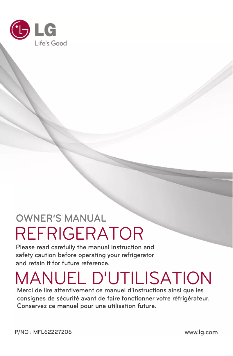 Image de la première page du manuel de l'appareil GR-B292RLMC