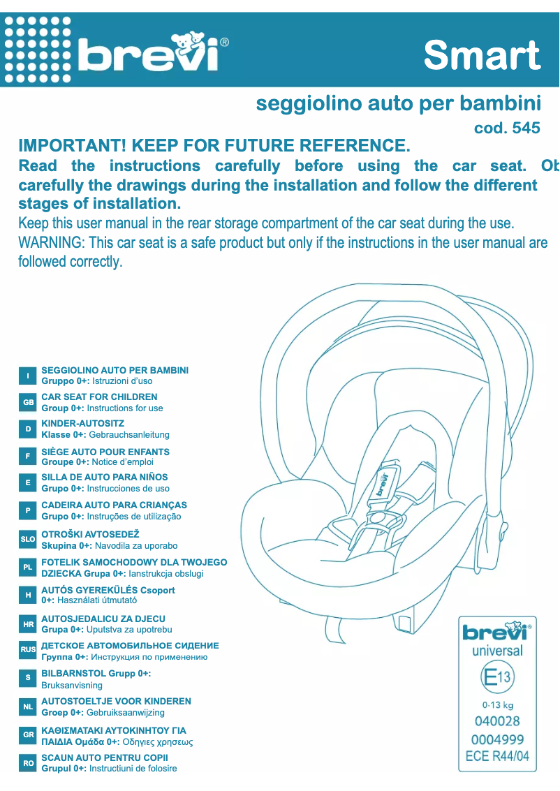 Image de la première page du manuel de l'appareil Smart Silverline