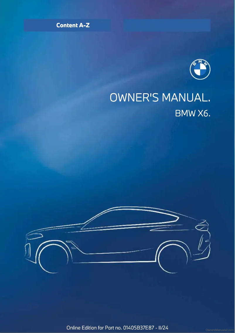 Page 1 de la notice Manuel utilisateur BMW X6 (2025)