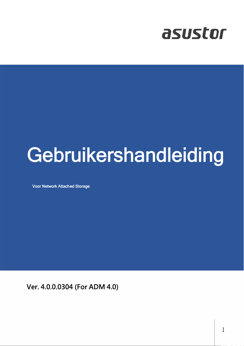 Page 1 de la notice Manuel utilisateur Asustor Drivestor 2 Pro