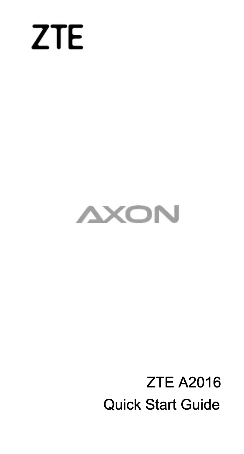 Page n°1 - Manuel utilisateur ZTE Axon Elite