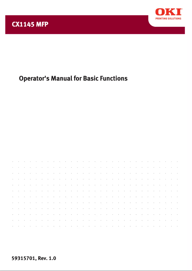 First page image of the manual for CX1145