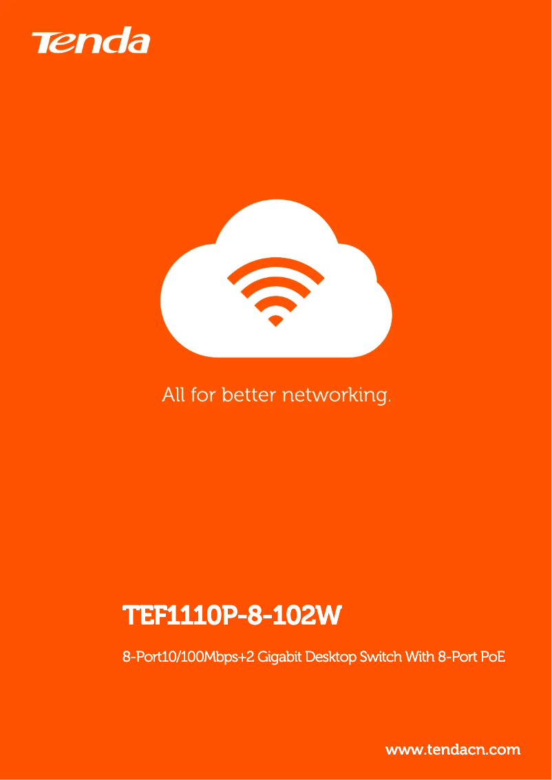Page n°1 - Fiche technique Tenda TEF1110P-8-102W