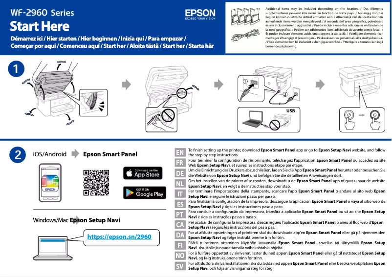 Image de la première page du manuel de l'appareil Workforce WF-2960DWF