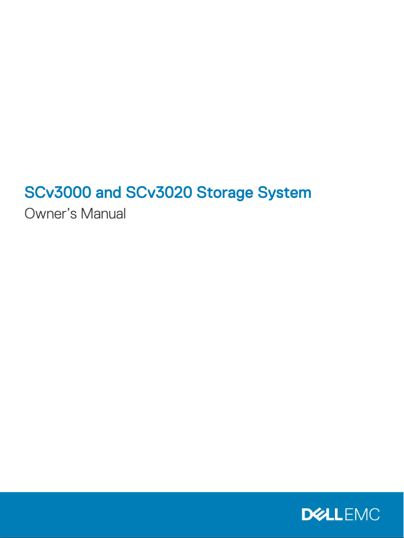 Page n°1 - Manuel utilisateur Dell SCv3000