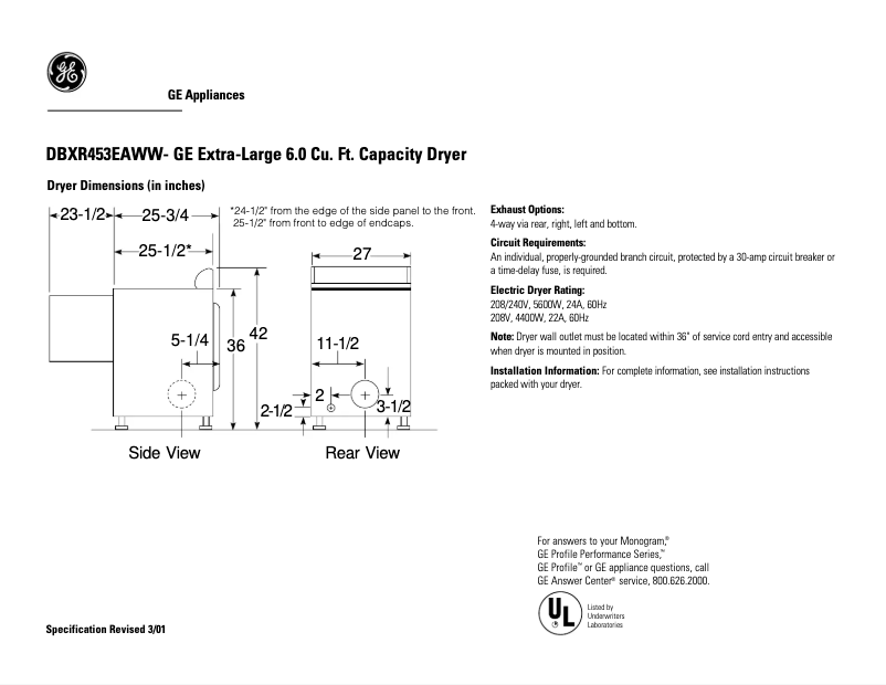 Image de la première page du manuel de l'appareil DBXR453EACC