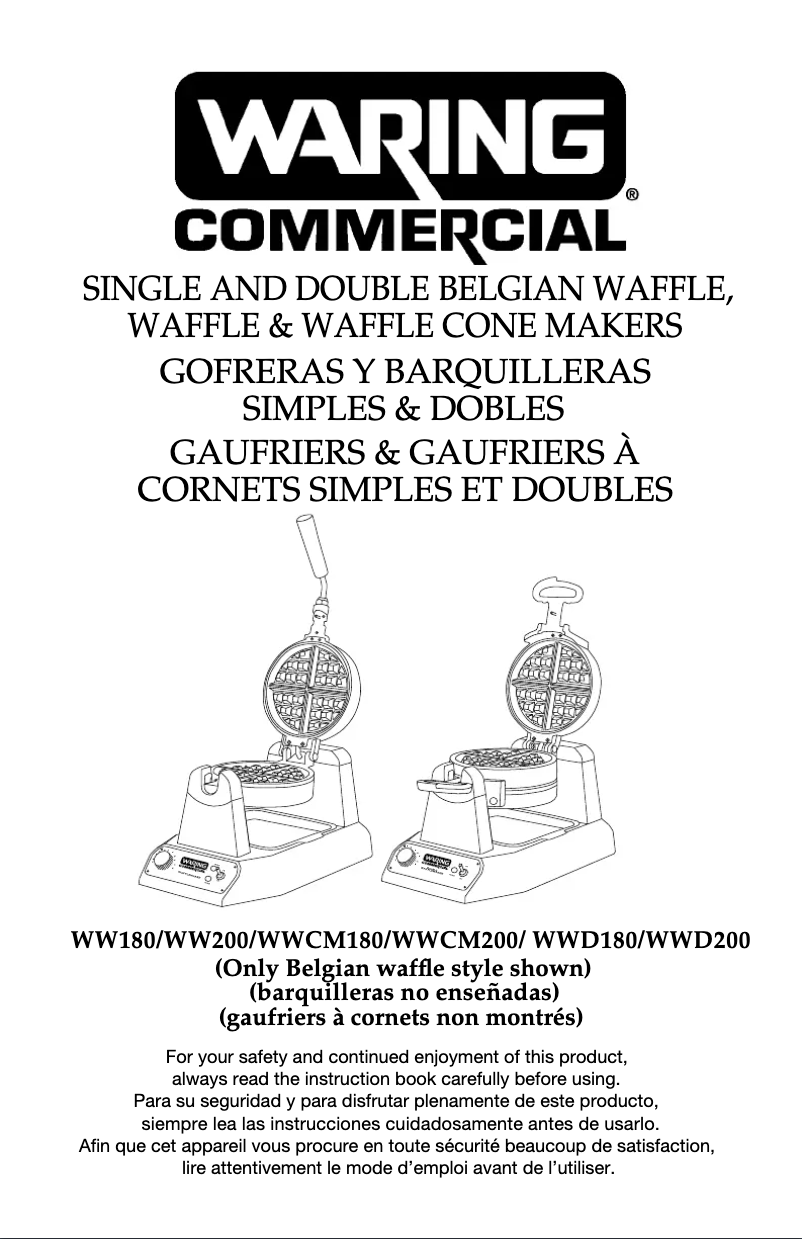 Página 1 del manual Manual de usuario Waring Commercial WWD200