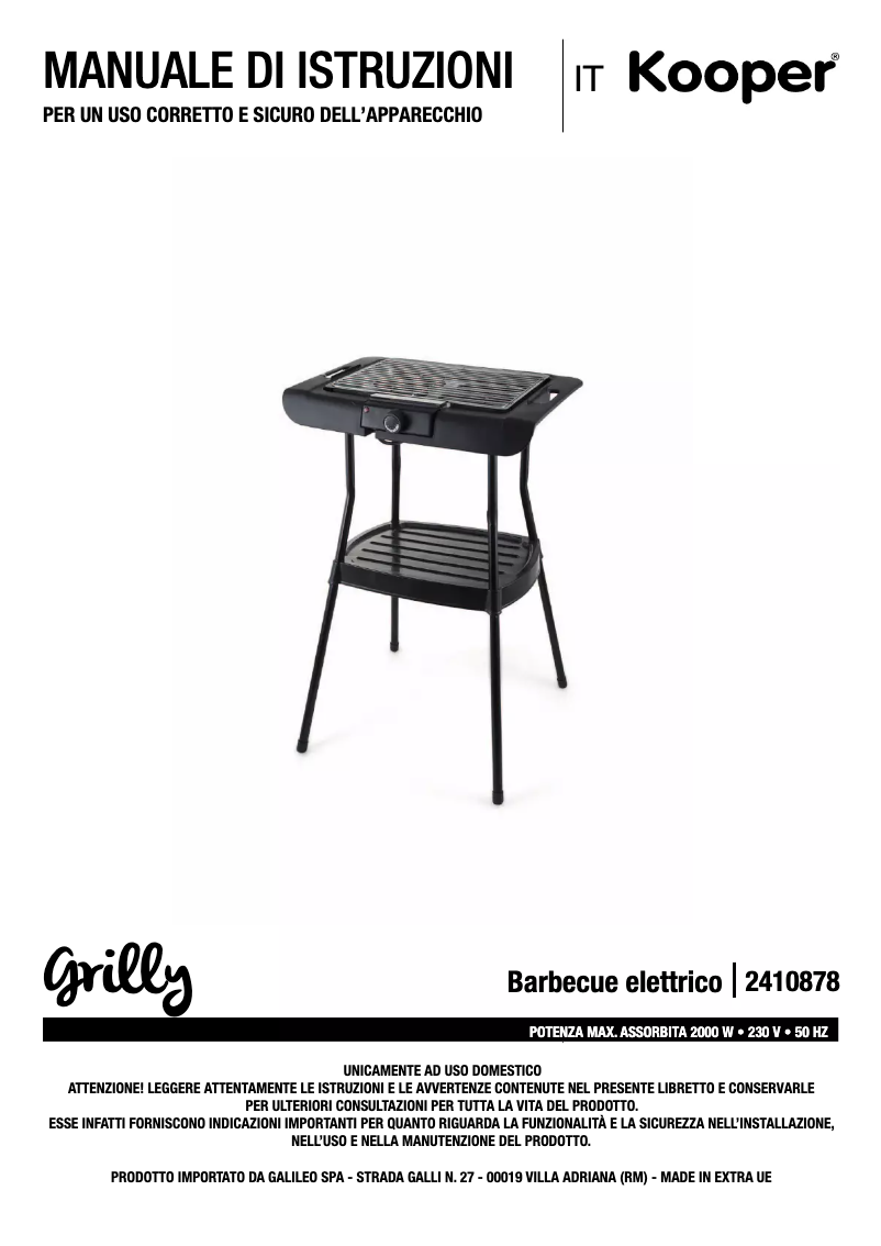 Page 1 de la notice Manuel utilisateur Kooper 2410878