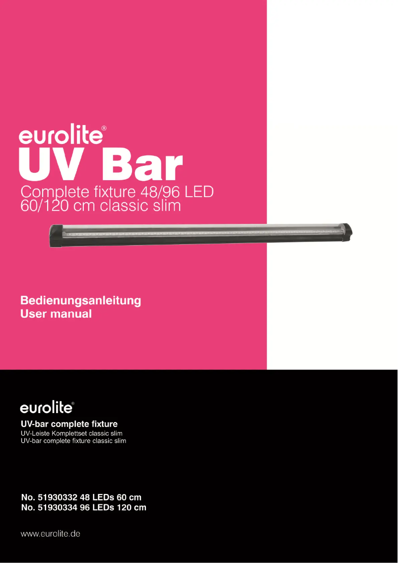 Image de la première page du manuel de l'appareil UV 48