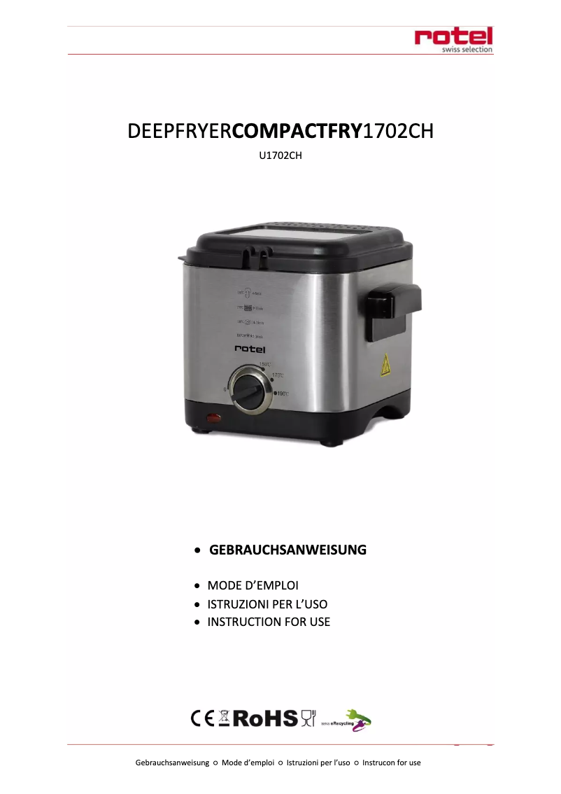 Page n°1 - Manuel utilisateur Rotel CompactFry