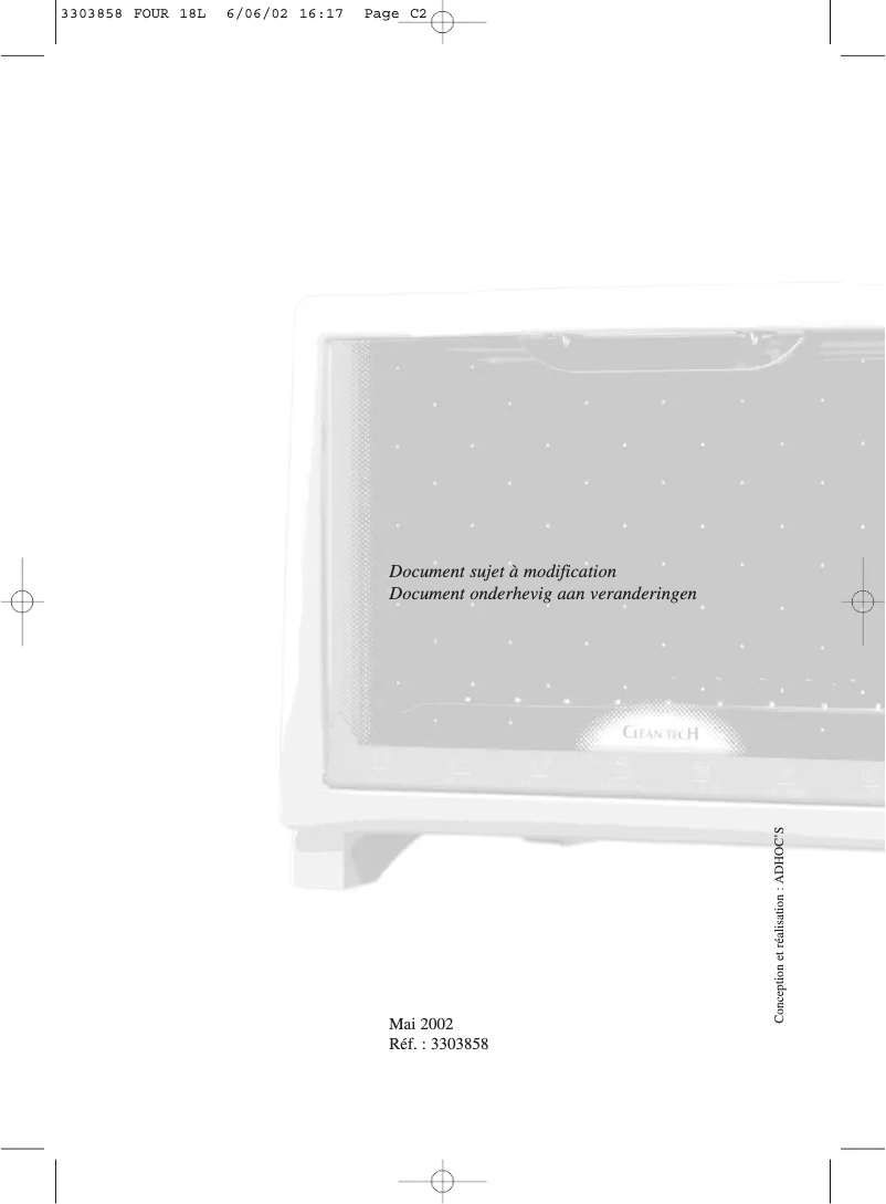 Page n°1 - Manuel utilisateur Tefal Maxi Four Grill 18L