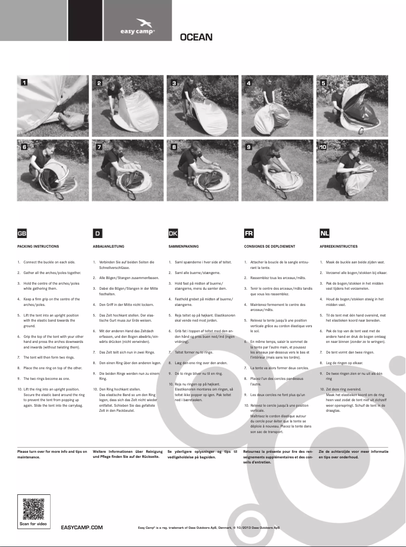 Page n°1 - Manuel utilisateur Easy Camp Ocean