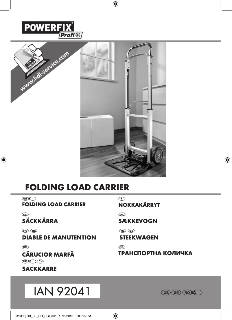 Página 1 del manual Manual de usuario Powerfix IAN 92041