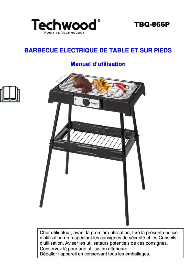 Imagen de la primera página del manual del dispositivo TBQ-825P