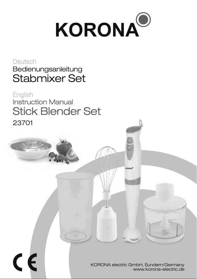 Page 1 de la notice Manuel utilisateur Korona 23701