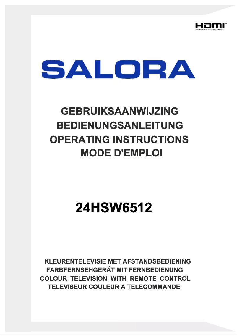 Page 1 de la notice Manuel utilisateur Salora 24HSW6512
