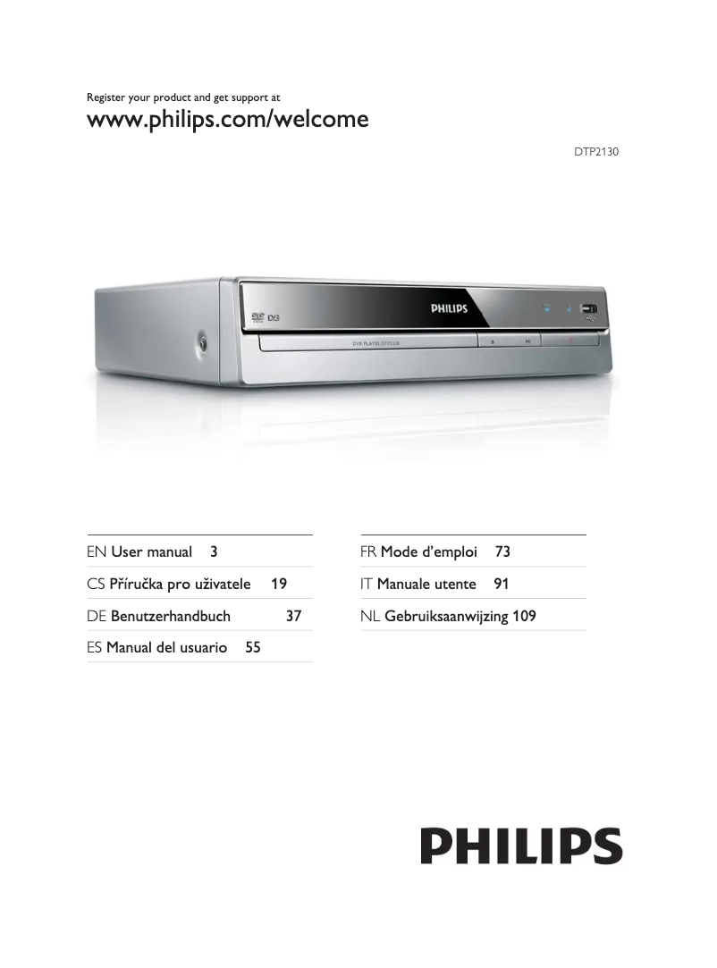 Page 1 de la notice Manuel utilisateur Philips DTP2130