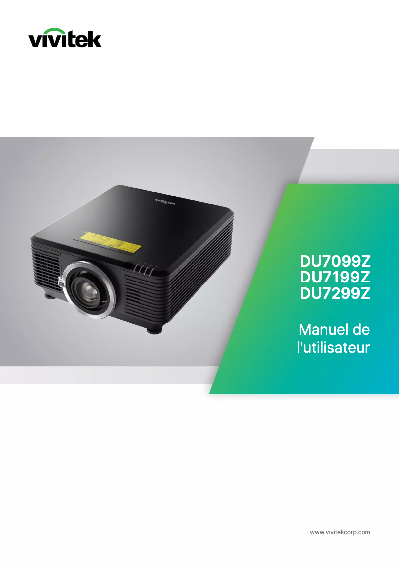 Image de la première page du manuel de l'appareil DU7099Z