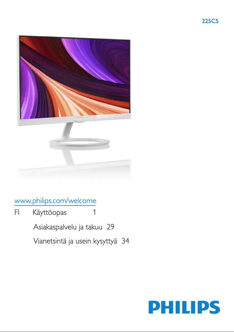 Page 1 de la notice Manuel utilisateur Philips 225C5QHSW