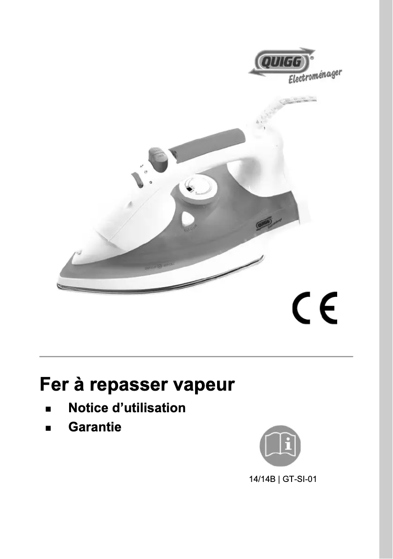Page 1 de la notice Manuel utilisateur Quigg GT-SI-01