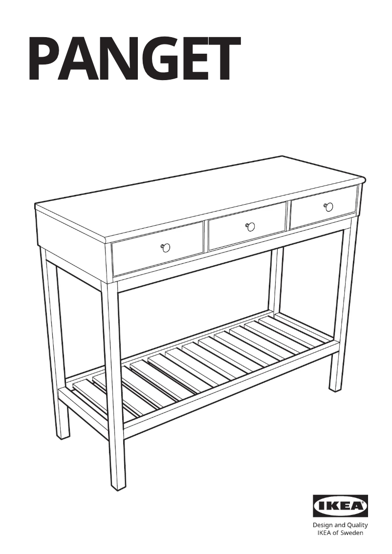 Page 1 de la notice Manuel utilisateur Ikea PANGET 804.741.70