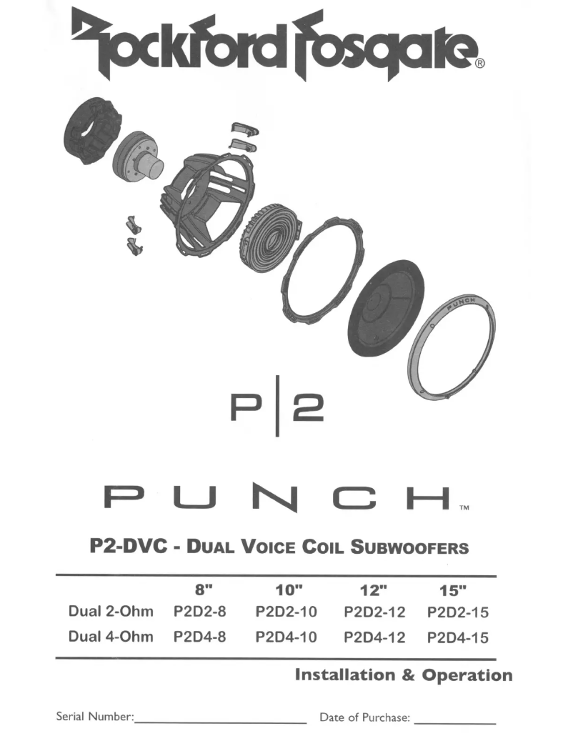 Page n°1 - Mode d'emploi Rockford Fosgate P2D2-8