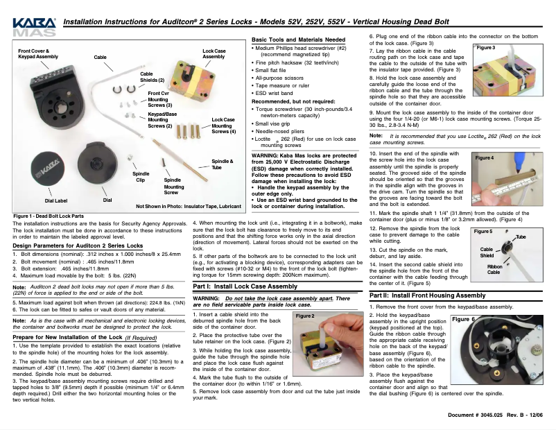 Page 1 de la notice Manuel utilisateur Dormakaba Auditcon 52V