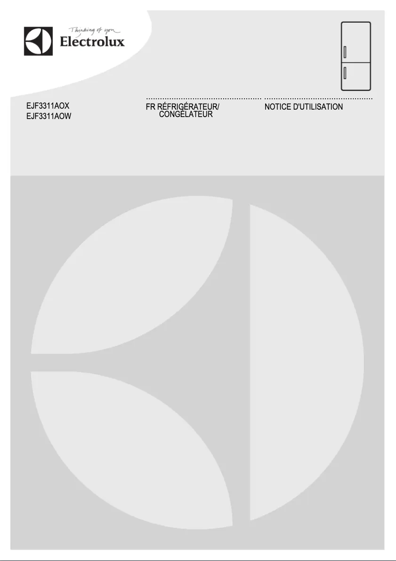 Page 1 de la notice Manuel utilisateur Electrolux EJF3311AOW